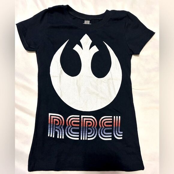Star Wars American Flag Rebel Logo Premium T-Shirt size youth Small - Picture 1 of 4